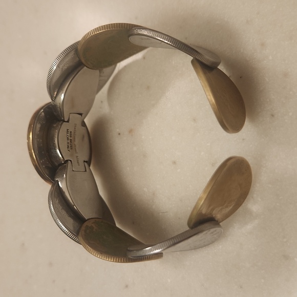 Bracelet Stainless Steel Hinge 925 Bezel Milor Italy - Picture 2 of 7